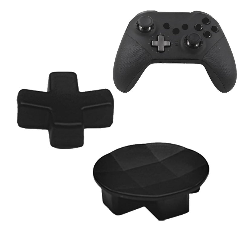 Anglepingping Store 2 Pack Metal D-Pads for Xbox One Elite Series 2 Directional Arrow Button,Standard D pad and Faceted D Pad Replacement Accessories for Xbox One Elite Series 2 Cord Controller(Black) - Image 1